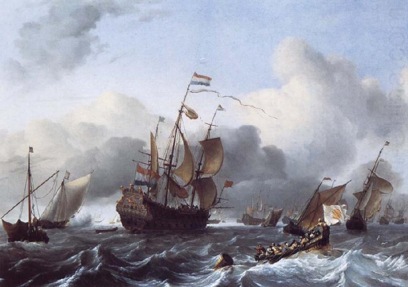 Ludolf Backhuysen The Eendracht and a Fleet of Dutch Men-of-War china oil painting image
